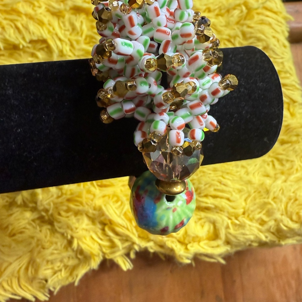 Colorful Beaded Statement Ring - Picture 2 of 4